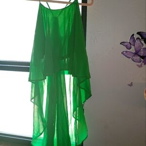 Green troe over shirt